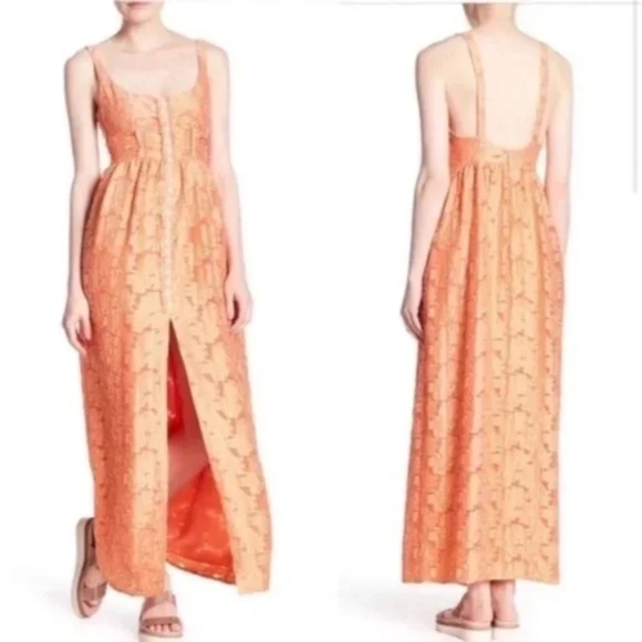 Free People Dresses & Skirts - Free People Fresh as a Daisy Maxi Dress in Vintage Coral Size 2 New NWT